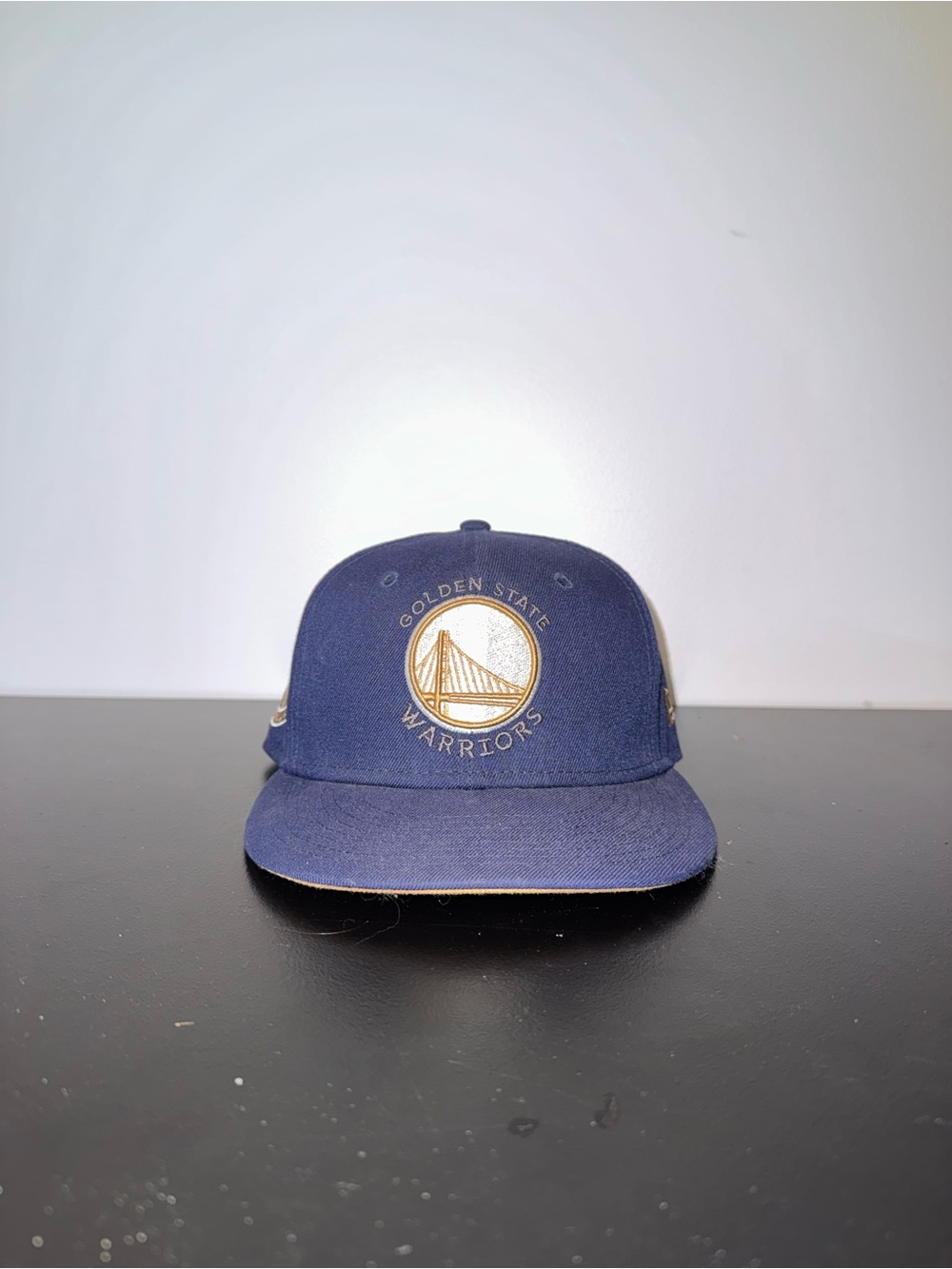 9fifty Golden State Warriors Navy and Gold Snapback Hat